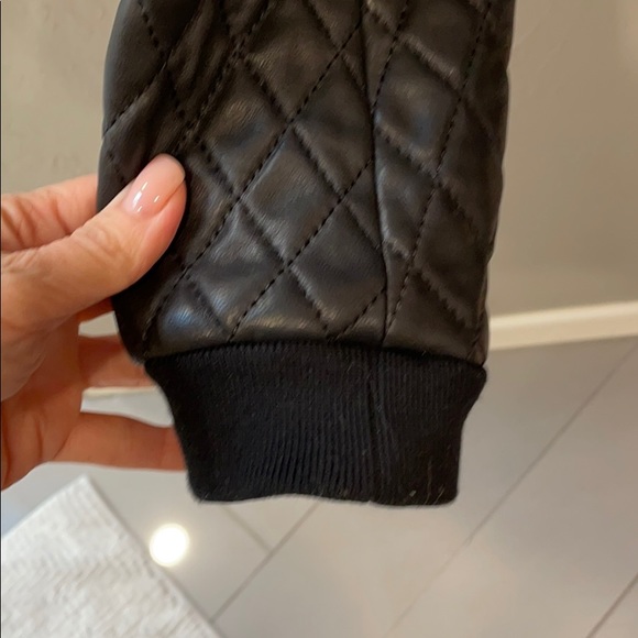 Soia & Kyo black leather bomber jacket size Small - Picture 4 of 11